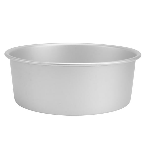 LOLIPPYY Anodized Aluminum Cake Pan Round Silver with Removable Bottom for Easy Cake Release