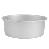 LOLIPPYY Anodized Aluminum Cake Pan Round Silver with Removable Bottom for Easy Cake Release