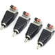 thumbnail image 1 of Convertidor adaptador de cable de altavoz a RCA, adaptador de cable RCA a altavoz, subwoofer, altavoz Phono RCA macho a AV, 2 terminales de tornillo, audio de vídeo, paquete de 4, 1 of 5