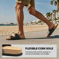 thumbnail image 4 of NORTIV 8 Cork Footbed Adjustable Buckle Straps Flat Sandals For Men, 4 of 9