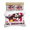 thumbnail image 1 of Cartoon Bedding Set Mickey Minnie Duvet Cover Queen King Size White Soft Home Textile Student Child Couple Bed Set, 1 of 5