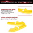 thumbnail image 5 of Xotic Tech 2PCS Exterior Front Bumper Lip Splitter Spoilers Protector Bumper Corner Edge Guard Cover Trim Kit Compatible with Dodge Challenger Scat Pack R/T GT SRT (Not for Widebody) 2015-2021,Yellow, 5 of 8