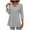 *Gray, variant on ClodeEU Women's V Neck Shirts,Three-Quarter Sleeve Tunic Blouse,Casual Ruffle Tunic Tops Wine,Womens Plus L
