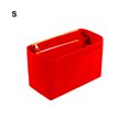 thumbnail image 3 of Qarigey El bolso cosmético del viaje organiza los elementos esenciales con el parte movible del fieltro Bolsos bien organizados del parte Bolsas de maquillaje rojo Tamaño: 22*11*13cm, 3 of 6