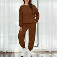thumbnail image 2 of Gkeoshab Sweater Dress Tracksuit Sweatsuit Sweatshirt and Sweatpant for Women Men 2 Piece Sets Pullover Sweater Brown L, 2 of 9