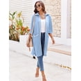 thumbnail image 5 of Ekouaer Women Zipper Robe Lightweight House Coat Zipper Front Short Bathrobes Soft Nightgown with Pockets, 5 of 6