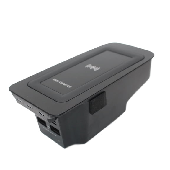 Car Wireless Phone Charger for Volvo 2014-2025 XC90 XC60 V90 V60 S90 S60 with QC 3.0 and USB Port Center Console Accessories Charging Pad (with Light)