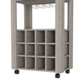 thumbnail image 6 of DEPOT E-SHOP Light Gray Bar Cart with 12 Wine Cubbies, Glassware Storage & Casters for Home or Wine Cellar, Particle Board, 23.62"W x 39.37"H, 6 of 12