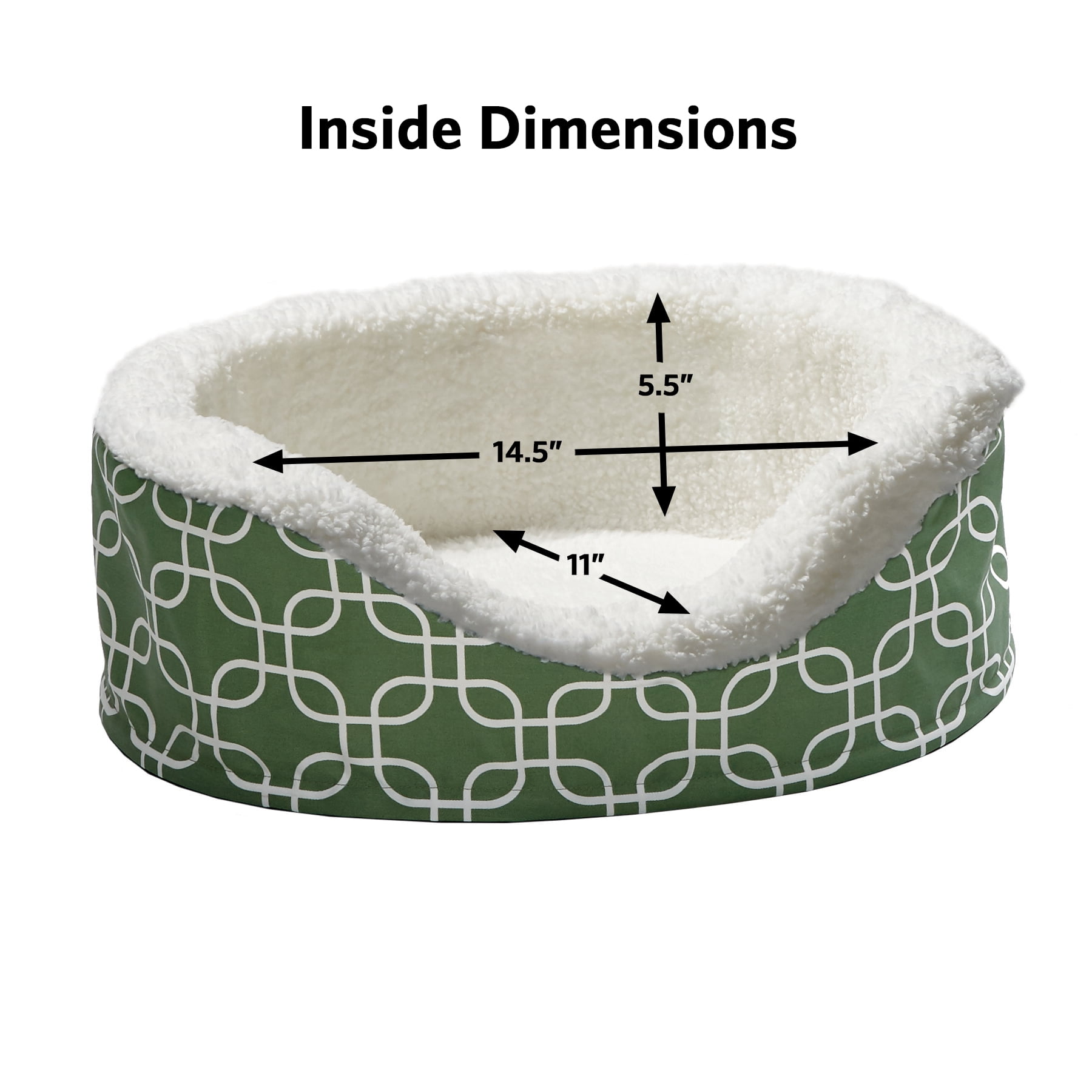 MidWest Homes for Pets QuiteTime Teflon Nesting Dog/Cat Pet Bed, Green, 20 in