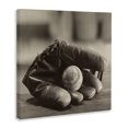 thumbnail image 2 of Stupell Industries Eclectic Vintage Black And White Baseball Mitt Canvas Art, 17 x 17, by Jadei Graphics, 2 of 6