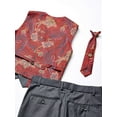 thumbnail image 3 of Geoffrey Beene Boy's Modern Fit 5-Piece Jacket Vest Trousers Shirt Tie Notch Lapel Suit Set - Colors, 3 of 5