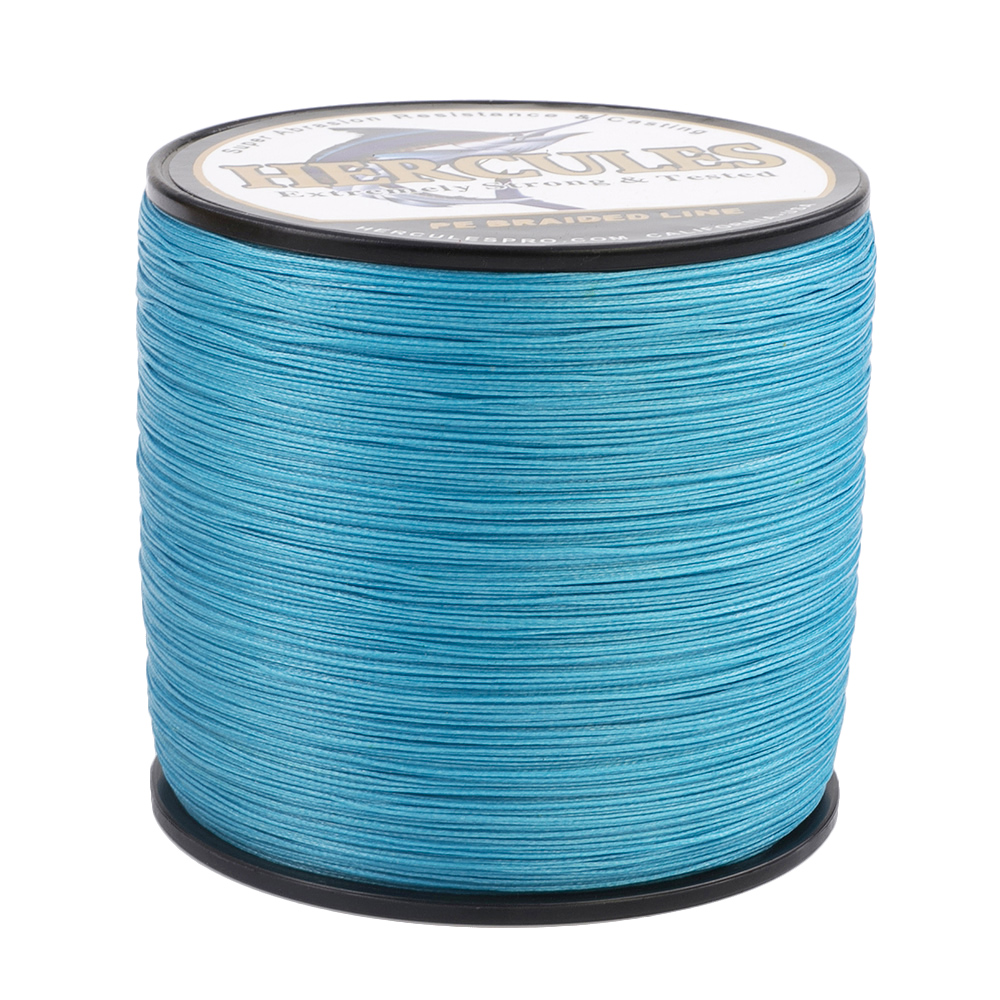 HERCULES Braided Fishing Line 1500m 1640yds 10lbs-200lbs Pe Superline 8 Strands (Blue 15lb/6.8kg 0.16mm)