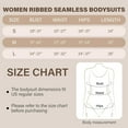 thumbnail image 3 of Thong Bodysuits for Women 3 Piece Sexy Ribbed Seamless Tummy Control Shapewear Sleeveless Square Neck Tank Top, 3 of 3