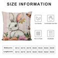 thumbnail image 5 of PRATYUS  Easter Pillow Covers Happy Easter Bunny Pink Throw Pillow Covers Hello Spring Easter Eggs Cushion Case for Sofa Couch 18x18in, 5 of 5