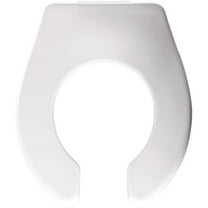 Bemis BB955CT 000 45127 Plastic Open Front Less Cover Round Toilet Seat with Check Hinge, White