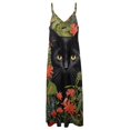 thumbnail image 3 of The Cat Is Hiding Design Sleeveless Dress Woman Fashion Long Dresses Women's Summer Suit Dress 2025, 3 of 6