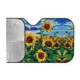 thumbnail image 2 of Kdxio Landscape With Sunflowers Print Windshield Sun Shade, Foldable Sun Blocker for Car,Truck,SUV Automotive Interior Sun Protection,Reflective Shade for Front Windshield(Small), 2 of 7