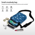 thumbnail image 7 of HELLHERO 2 Zippers Women Crossbody Bag, Polyester Shoulder Bag for Men, Women, Shark, 7 of 7