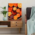 thumbnail image 5 of Orange Slice Circular Textured Canvas Print, Wall Decor for Living Room Kitchen Dining Room Bedroom Office Cafe, 5 of 8