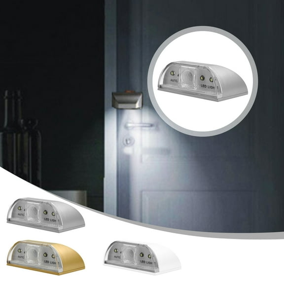 YujiCraft Motion Sensor Keyhole Light Automatic LED Door Lock Light with Infrared Sensing Night Access,Silver