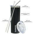 thumbnail image 2 of BJPKPK Black Skinny Stainless Steel Tumblers 20 oz Slim Insulated Reusable Coffee Travel Water Tumbler Cup With Lid, 2 of 6
