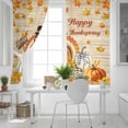 thumbnail image 5 of Fsddascl Thanksgiving Fall Blackout Curtains for Bedroom/Living Room, Thermal Insulated Kitchen Curtains, Orange Turkey Pumpkin Maple Leaf Grommet Darkening Window Treatment Drapes 52"x72"x2, 5 of 6