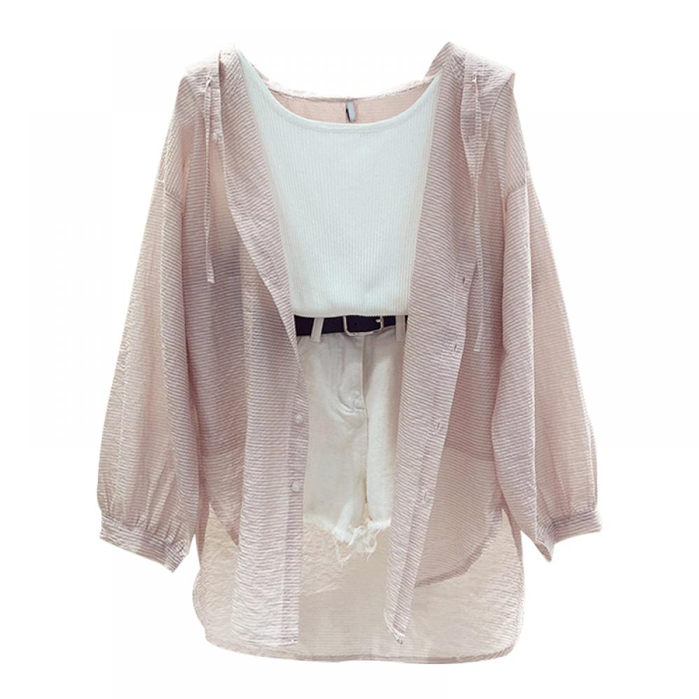 Women's Sun Protection Solid Color Open Front Thin Cardigans Casual
