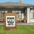 thumbnail image 3 of Jbralid Beware Of The Wiggle Butts Linen Garden Flag For Spring Summer Home Outdoor Garden Yard Door Decor 12x18 inch, 3 of 5