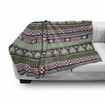 thumbnail image 3 of Greek Key Soft Flannel Fleece Throw Blanket, Antique Ornamental Design Pattern Mosaic Effects Old Fashioned, Cozy Plush for Indoor and Outdoor Use, 50" x 70", Multicolor, by Ambesonne, 3 of 6
