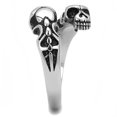 thumbnail image 3 of High polished (no plating) Stainless Steel Ring with Epoxy in Jet for Women Jet Stone Color Style TK3276 Size 11, 3 of 3
