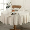 thumbnail image 2 of Lenox French Perle Linen Embroidered Tablecloth, Linen, 70"W x 70"L, 2 of 4