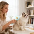 thumbnail image 3 of Versatile Self Cleaning Deshedding Brush 2 In 1 Hair Remover Grooming Tool For Cats Dogs With Stainless Steel Comb Easy Click Mechanism, 3 of 3