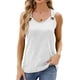 thumbnail image 3 of Camiseta sin mangas con cuello en U ondulado para mujer, anillos de metal, verano, hombros descubiertos, sin mangas, para salir, 3 of 5