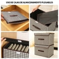 thumbnail image 3 of 6PCS Cajas De Almacenamiento Con Tapa Y Asa - Bolsa Almacenamiento Ropa Gran Organizador De Ropa Plegables De Tela No Tejida Cajones Organizadoras Para Closet Con Tapas Para Hogar Oficina Dormitorio, 3 of 7