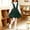 Green, variant on Girls Pleated Suspender Dress Sleeveless V Neck Skater Pinafore Dress Kids School Uniform Outfit for Little Girls Red 9-10 Years