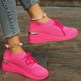 thumbnail image 6 of Womens Sneakers Comfortable Fashion Shoes, Lightweight Anti Slip Casual Tennis Walking Shoes for Gym Travel Work,Hot Pink Size 41, 6 of 6