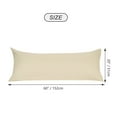thumbnail image 2 of Unique Bargains Pillowcases Zippered Microfiber Body Pillow Cover Light Khaki 20" x 60", 2 of 8