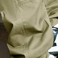 thumbnail image 6 of successthop Cargo pants for Mens and Big Mens Elastic Waist Solid Workwear with Multiple Pockets Zipper Casual Trousers, 6 of 6