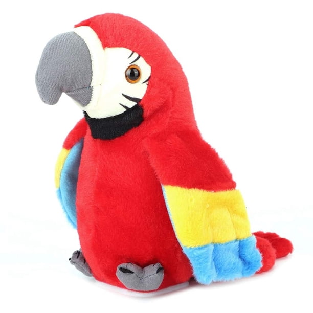 Juguete de loro parlante, juguete de peluche interactivo, repite lo que dices, pájaro de peluche parlante, loro, pájaro, juguetes de peluche, juguetes de animales de peluche Xemadio MZQ-0932-2