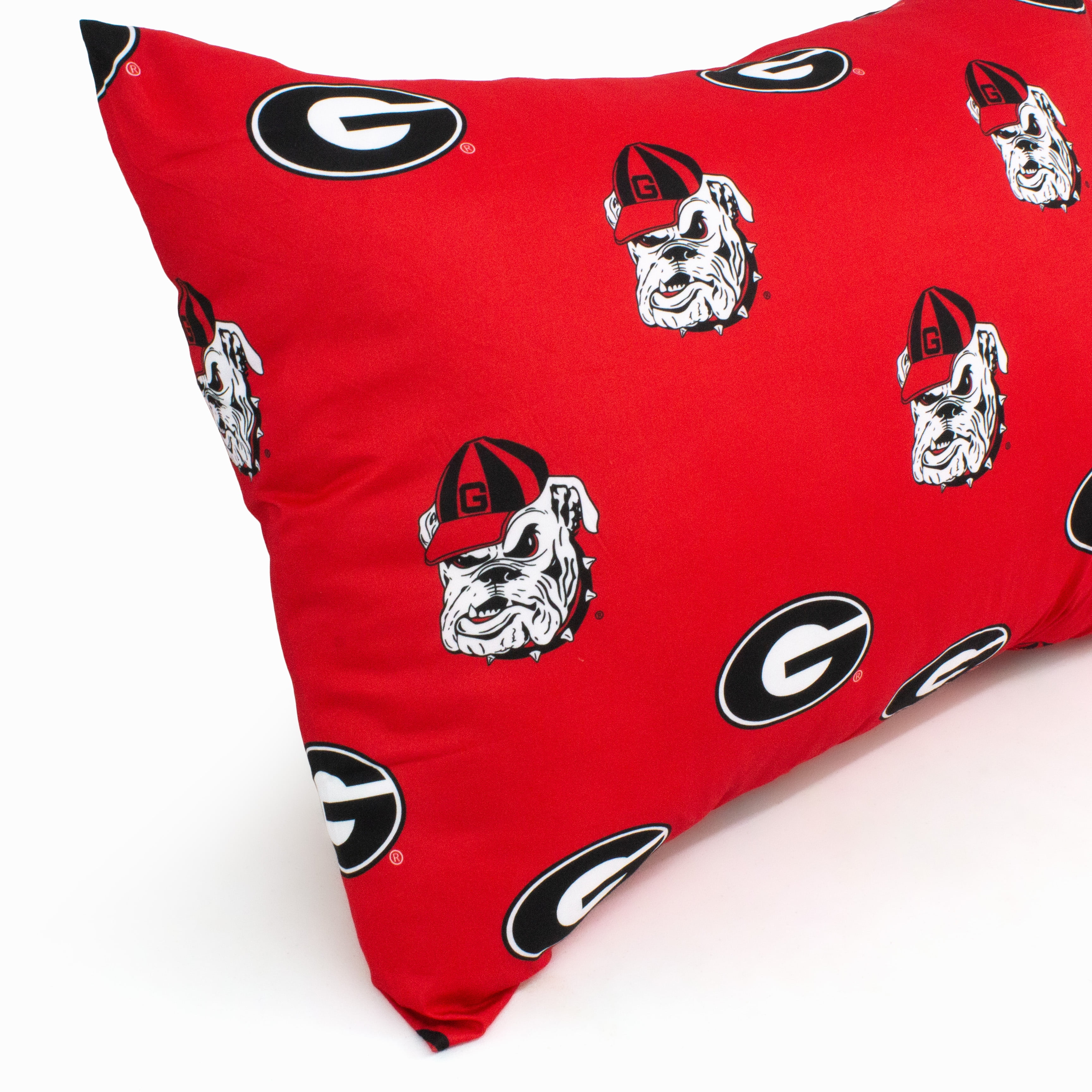 Georgia bulldog top throw pillows