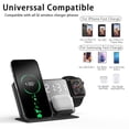 thumbnail image 2 of 1 Set Wireless Charging Station 2 in 1 Support QI Devices Phone Holder Digital Clock Thermometer Dock Charge ABS LED Display Phone Wireless Charger for Office, 2 of 9
