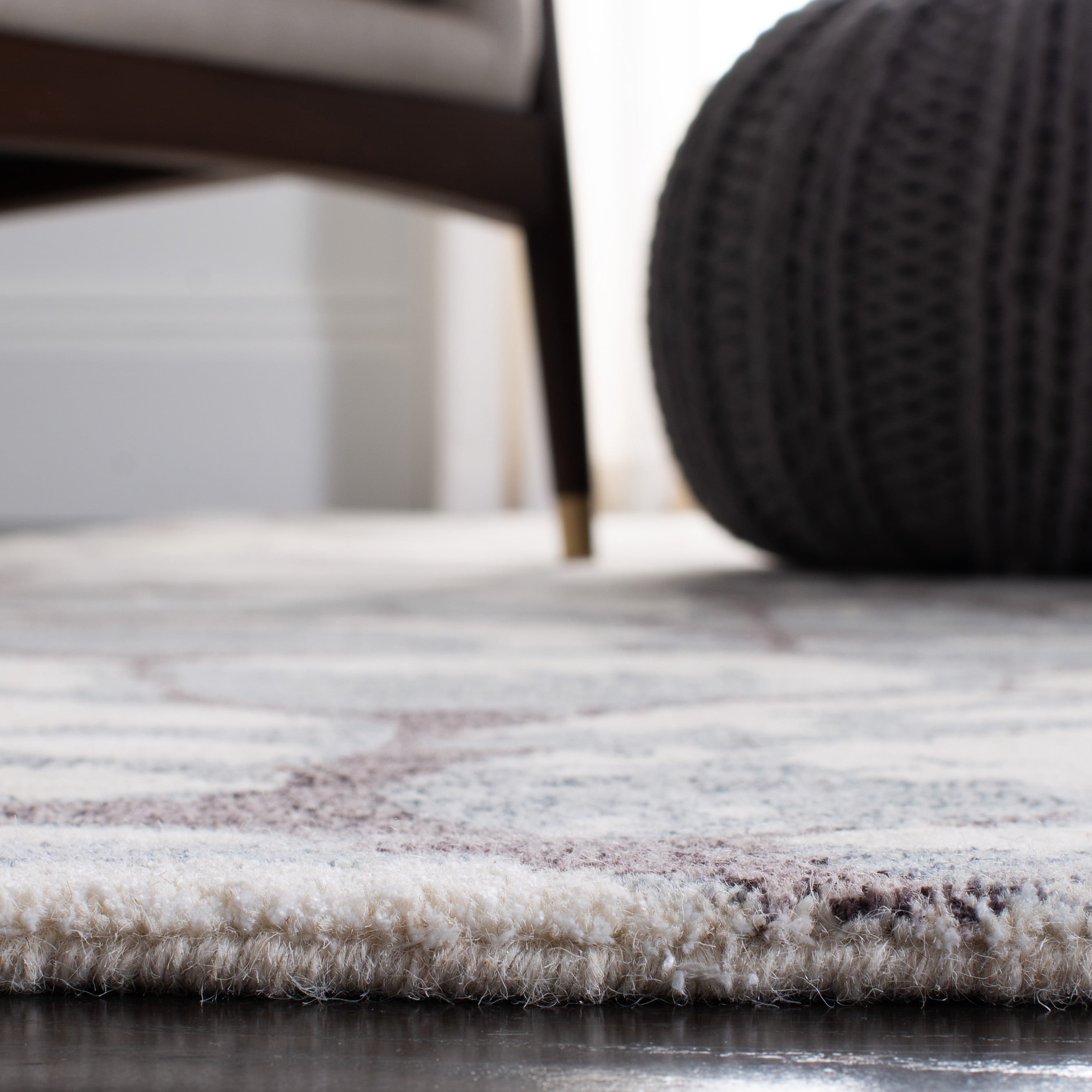 SAFAVIEH Restoration Vintage Conway Abstract Distressed Runner Rug, Grey/Ivory, 2'3" x 8'
