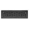 thumbnail image 3 of 4" X 10" Modern Victorian Floor Register Grille with Dampers - Decorative Grate - HVAC Vent Duct Cover - Matte Black, 3 of 4