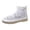 White, variant on Women's Ankle Boots Casual Lace Crochet Booties Lightweight Breathable Slip On Boots For Women Fashion Walking Shoes With Comfortable Flat Sole