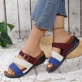 thumbnail image 2 of Mepaouo Womens Sandals Comfortable Dressy Wedge Platform Summer Casual Slip on Slide Shoes Size 6-10, 2 of 9