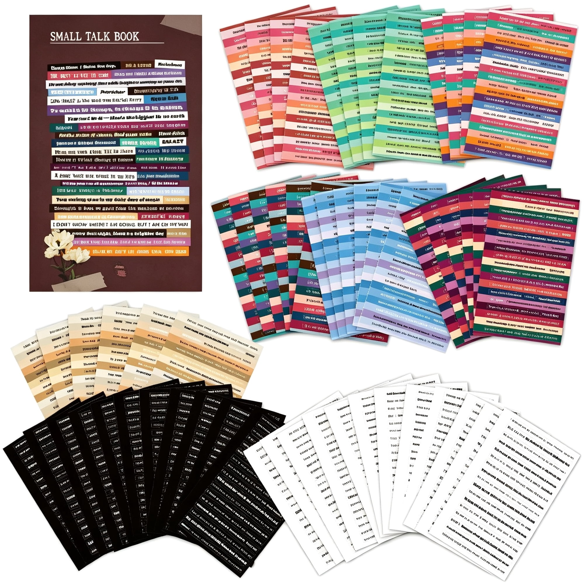 CURYMAY 60 Sheets Scrapbook Supplies Kit Word Stickers Inspirational Quote Ephemera for Journaling Junk Journal Bujo Collage Scrapbooking Stickers Book
