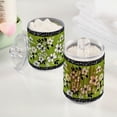 thumbnail image 2 of Yayeee 2 Pack Qtip Holder Bathroom Cotton Swab Canister with Lid Clear Dispenser Set, Retro Floral, 2 of 6
