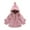 Pink, variant on IROINNID Toddler Girls Solid Color Thicken Plush Cute Keep Warm Winter Hoodie Hairball Thick Coat Cloak