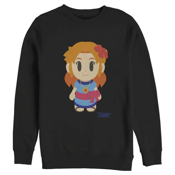 Men's Nintendo Legend of Zelda Link's Awakening Marin Avatar  Sweatshirt Black Medium