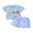 Blue, variant on BemeyourBBs Toddler Baby Boy Summer Clothes Infant Baby Boys Summer Beach Holiday Outfit Shorts Sets Short Sleeve Castle Embroidery T -Shirt Tops and Plaid Plaid Pockets Shorts Set